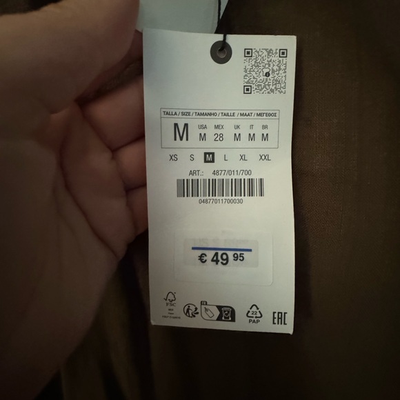 LINEN BLEND TUNIC DRESS ZW COLLECTION - Picture 2 of 3